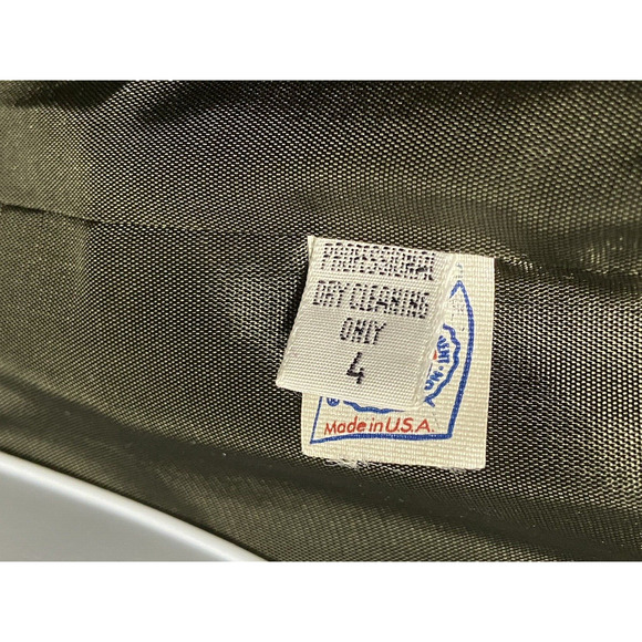 Vintage Bill Blass Signature Size 4 Green Heavy Coat Velvet Collar Gold Buttons - Picture 7 of 16